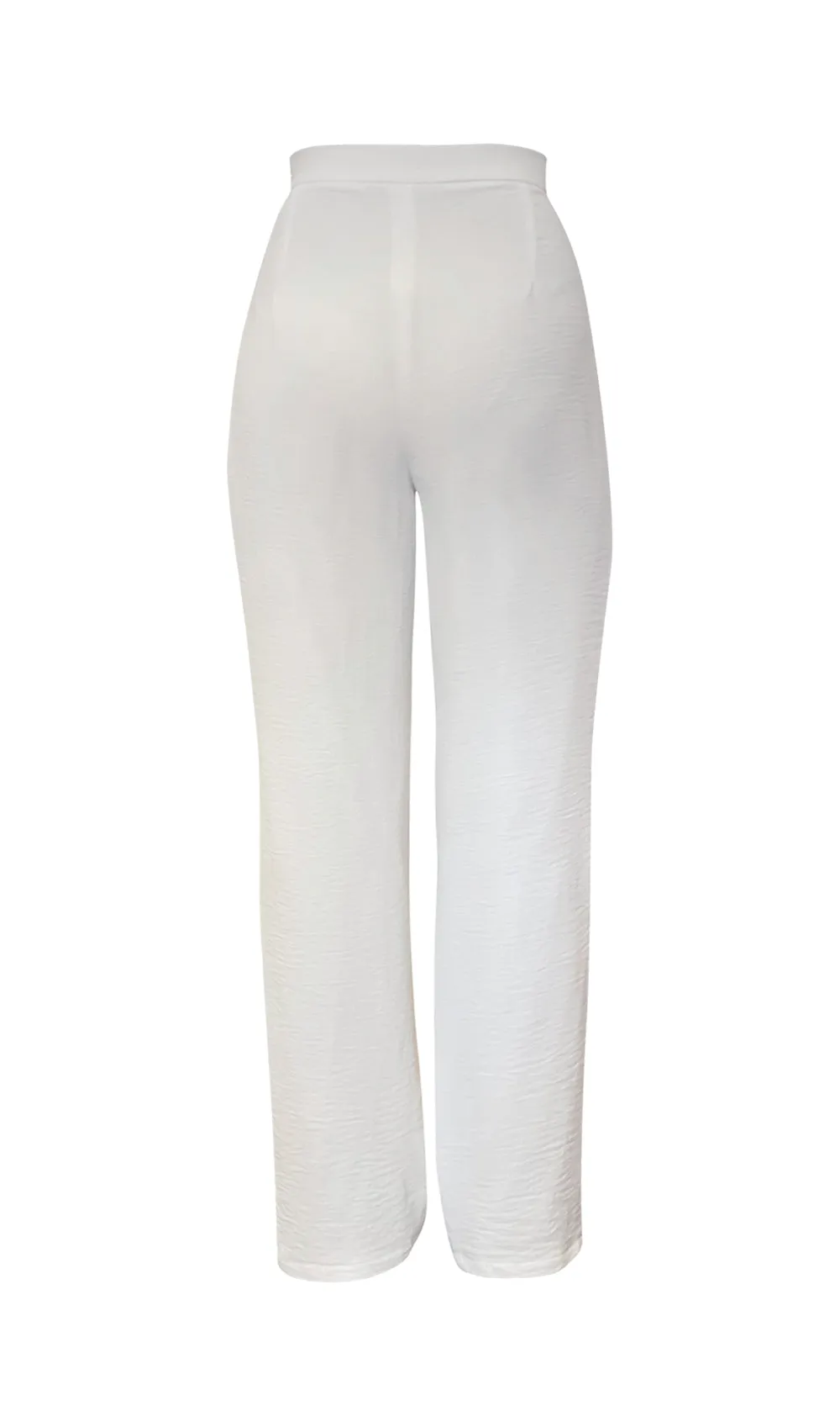 White Straight-Leg Pants