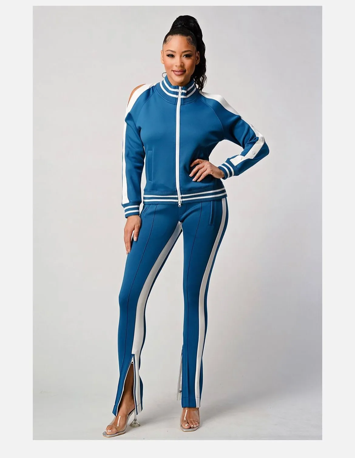 White Stripe Tracksuit