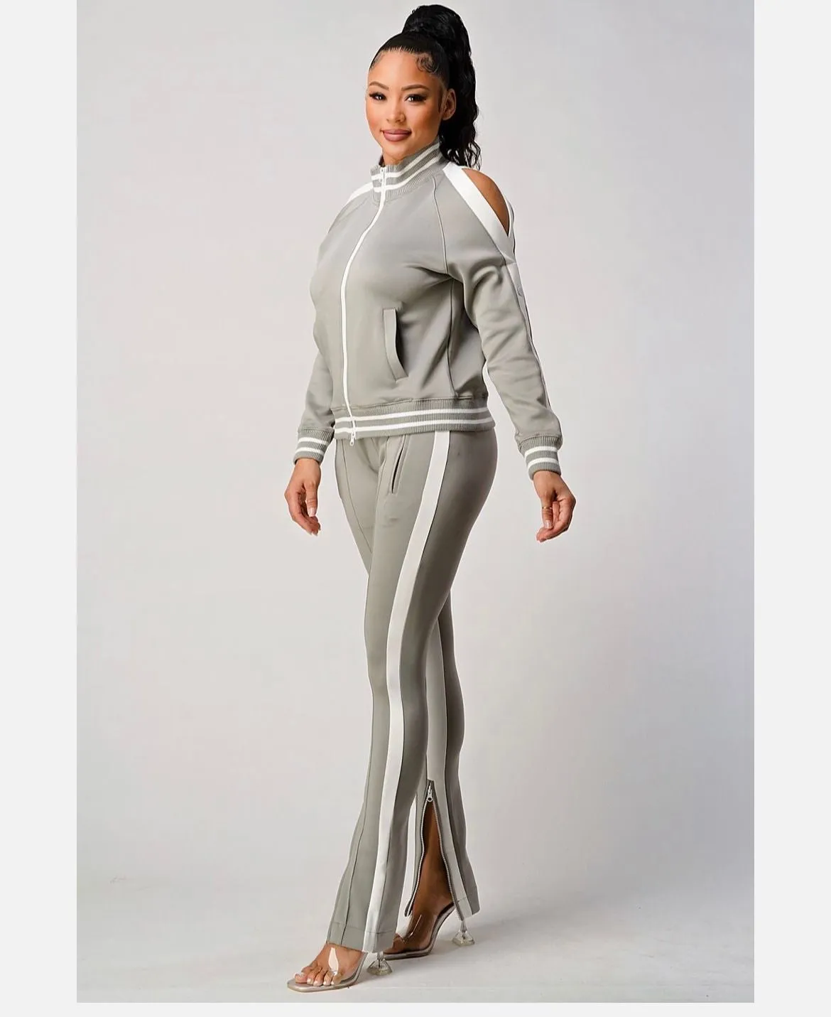 White Stripe Tracksuit