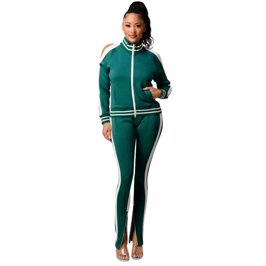 White Stripe Tracksuit