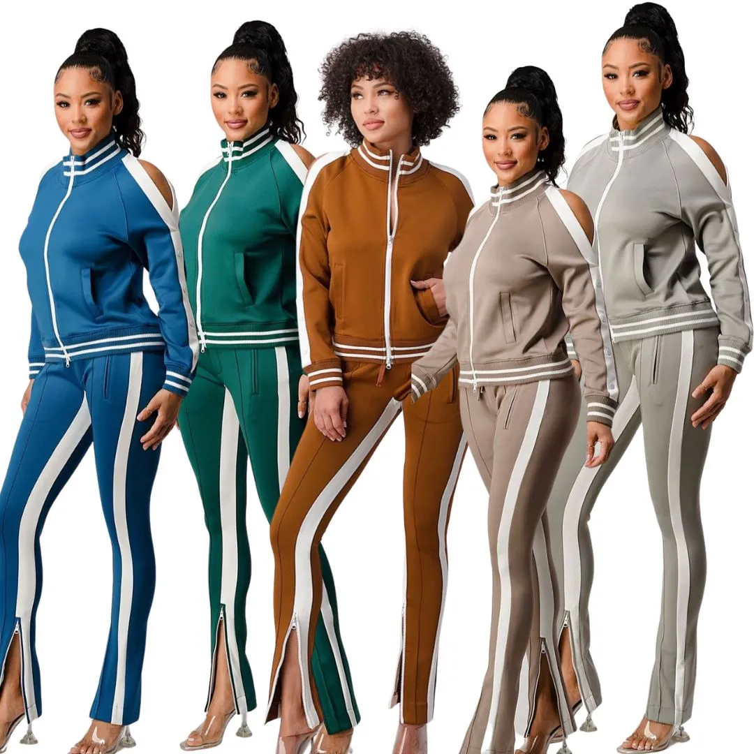 White Stripe Tracksuit