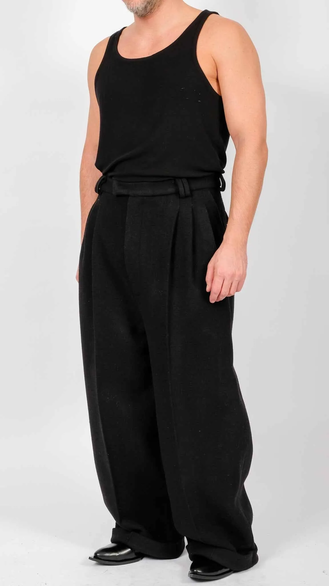 Wide Wool Trousers