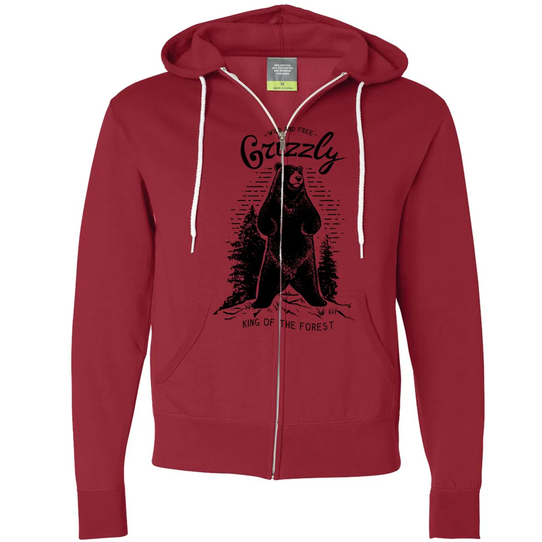 Wild And Free Grizzly Zip-Up Hoodie