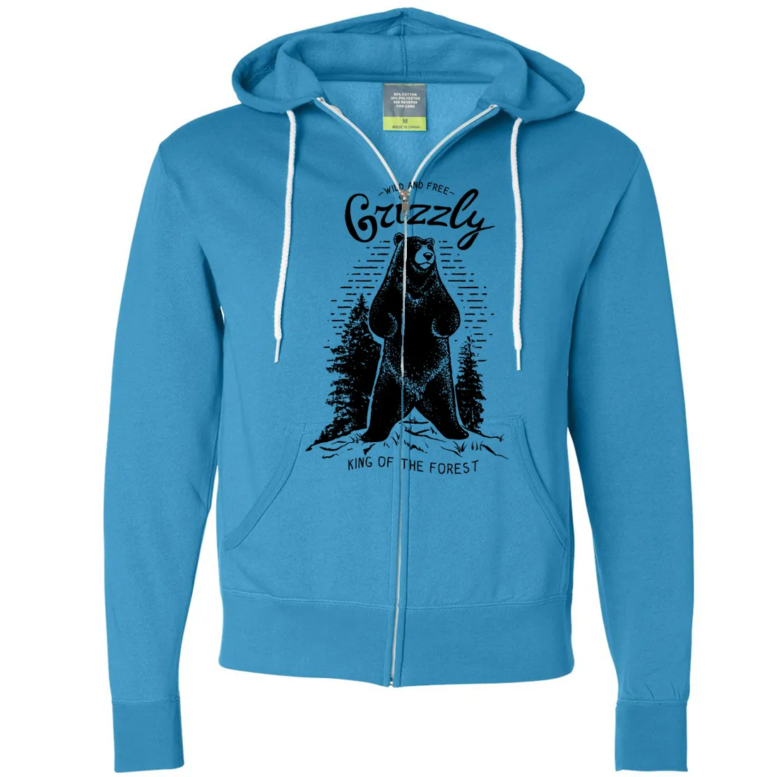 Wild And Free Grizzly Zip-Up Hoodie