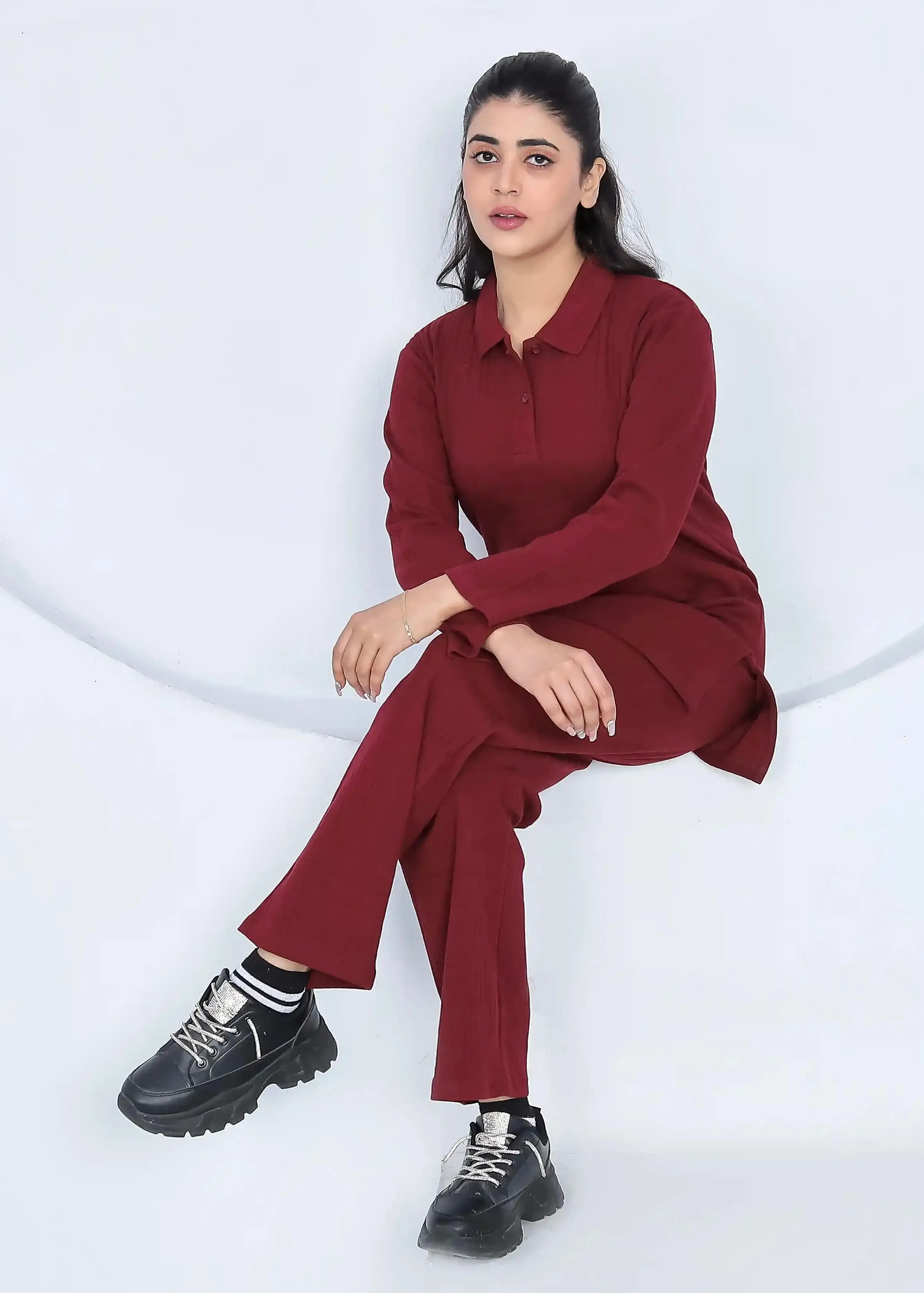 Wine Flow - Premium Cotton Twinset
