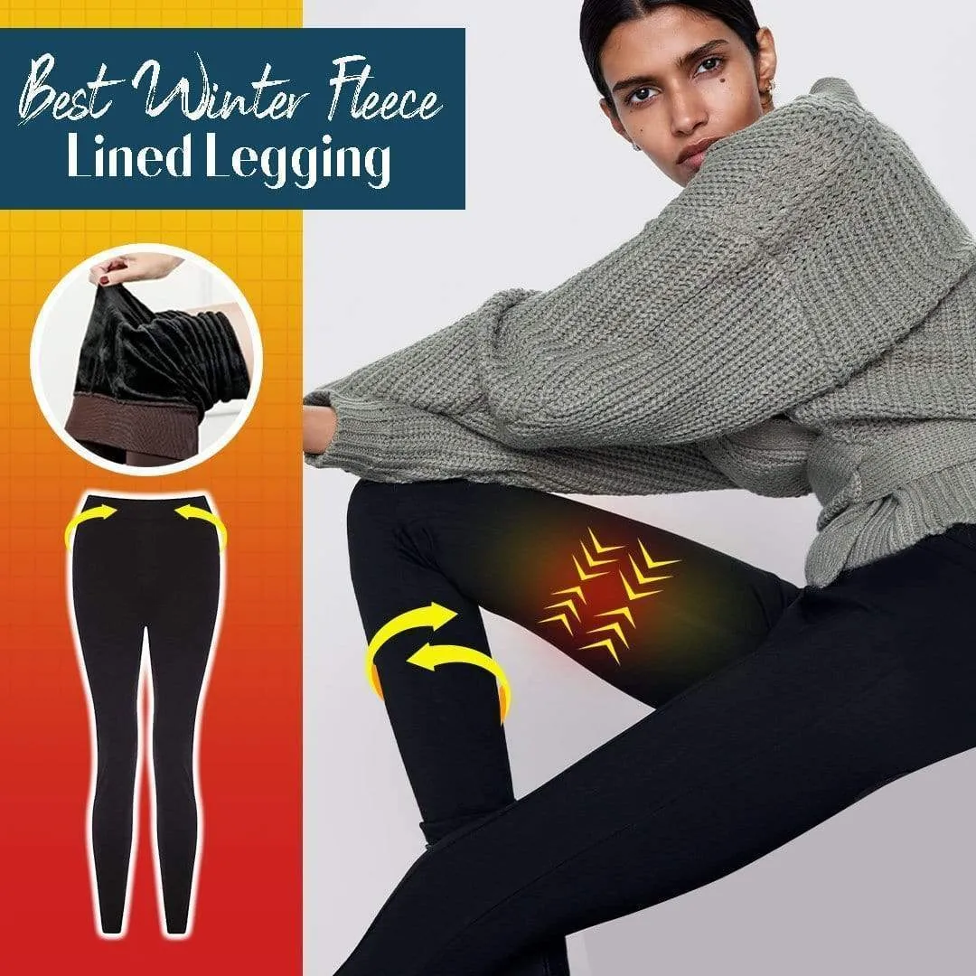 Winter Fleece Lined Stretchy Leggings