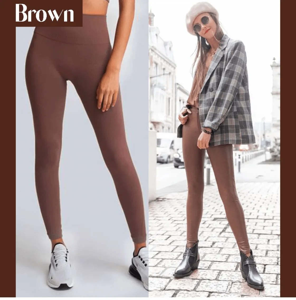 Winter Fleece Lined Stretchy Leggings