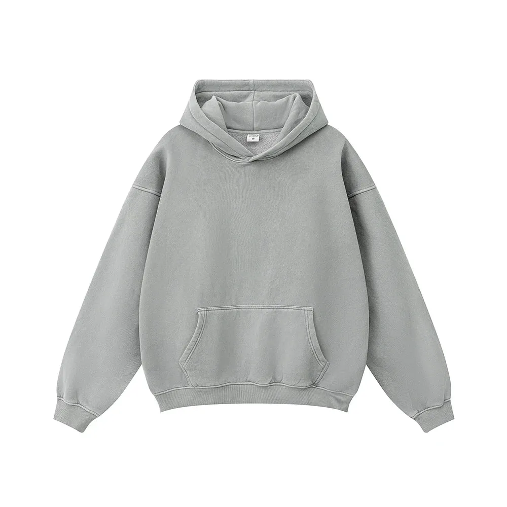 Winter Men's Washed Fleece Hoodies Pants