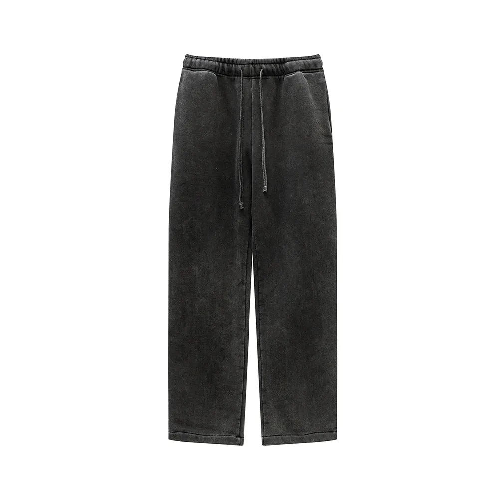Winter Men's Washed Fleece Hoodies Pants