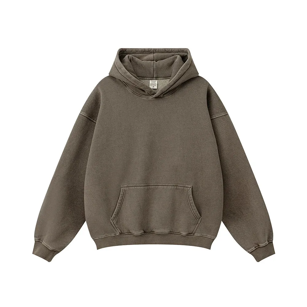 Winter Men's Washed Fleece Hoodies Pants