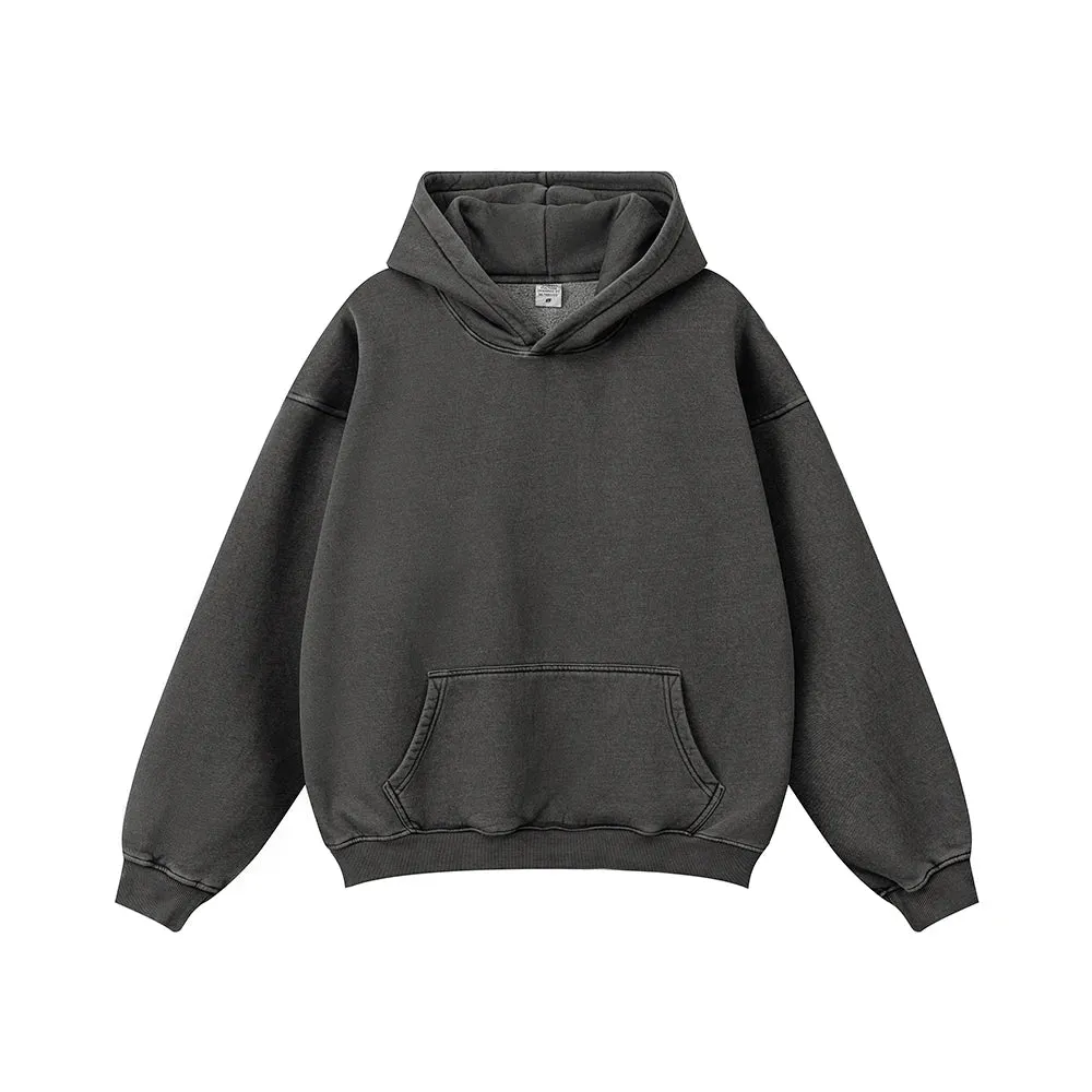 Winter Men's Washed Fleece Hoodies Pants