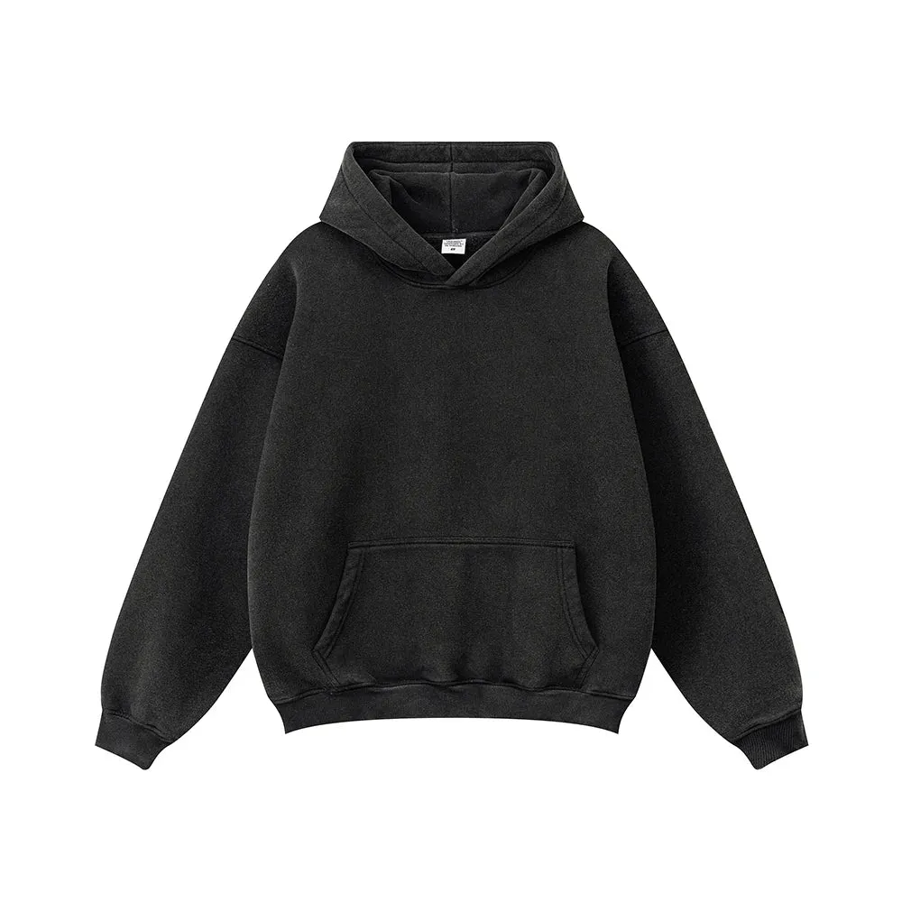 Winter Men's Washed Fleece Hoodies Pants