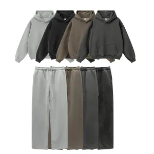 Winter Men's Washed Fleece Hoodies Pants