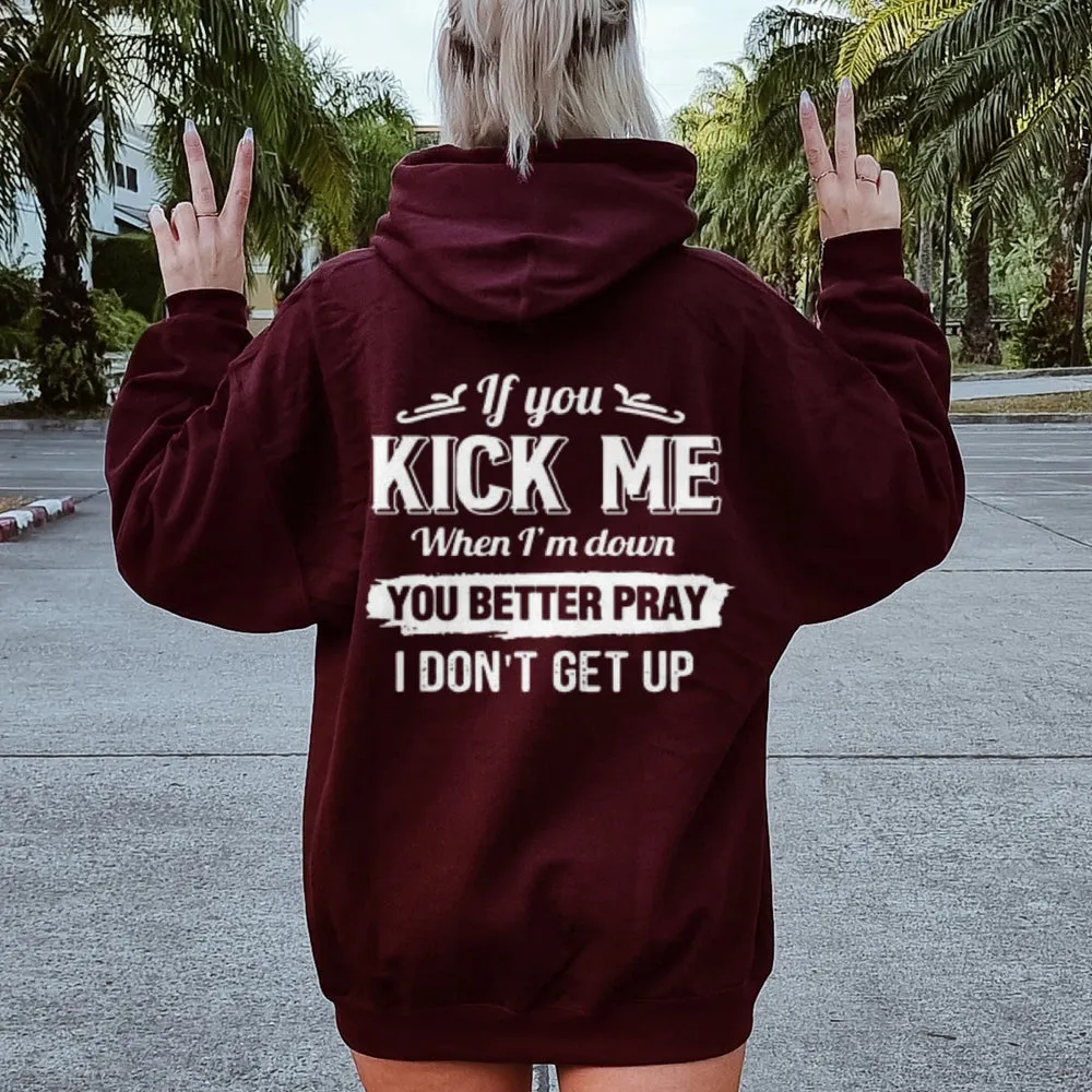 Women Inspire Slogan Letter Graphic Hoodies