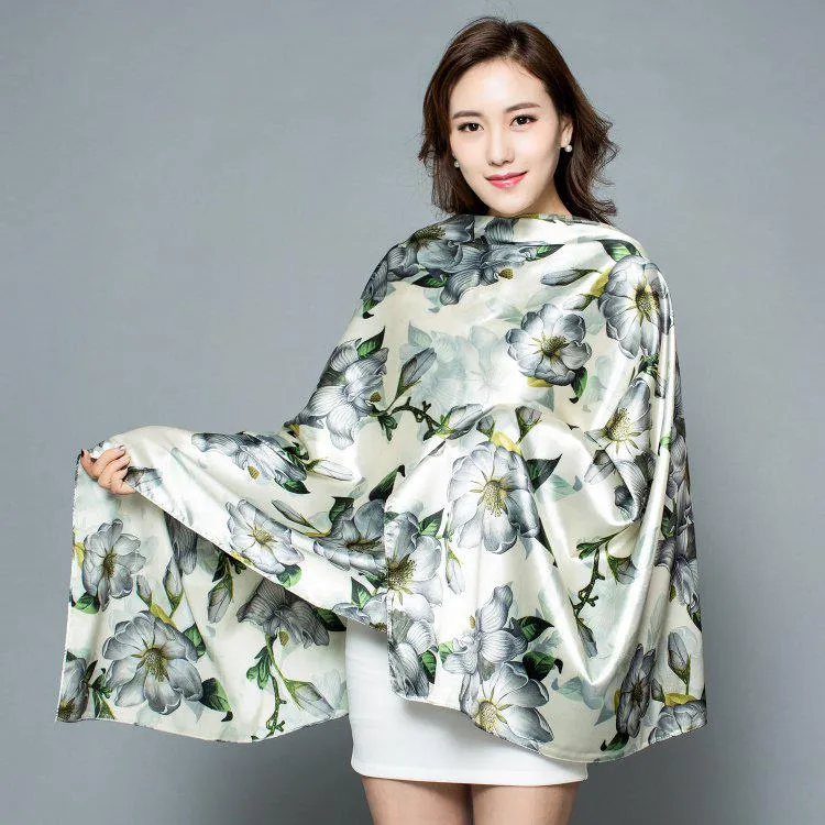Women Scarf Silk Scarves Shawls Lady Wraps Soft Pashimina Female Beach Stole Bandana