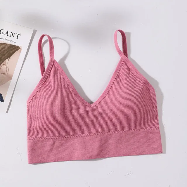 Women Sexy Crop Tops Tube Top Female Streetwear Sleeveless Camis Seamless Top Tank