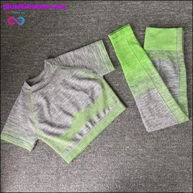 Women Yoga Sets Yoga Short Sleeve High Waist Sport Leggings