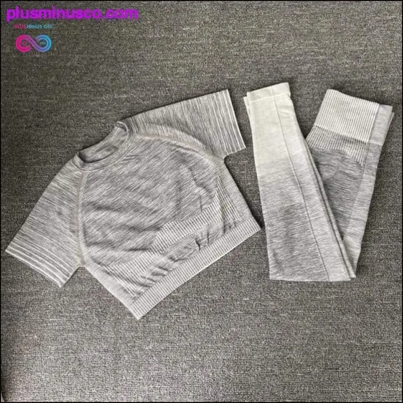 Women Yoga Sets Yoga Short Sleeve High Waist Sport Leggings