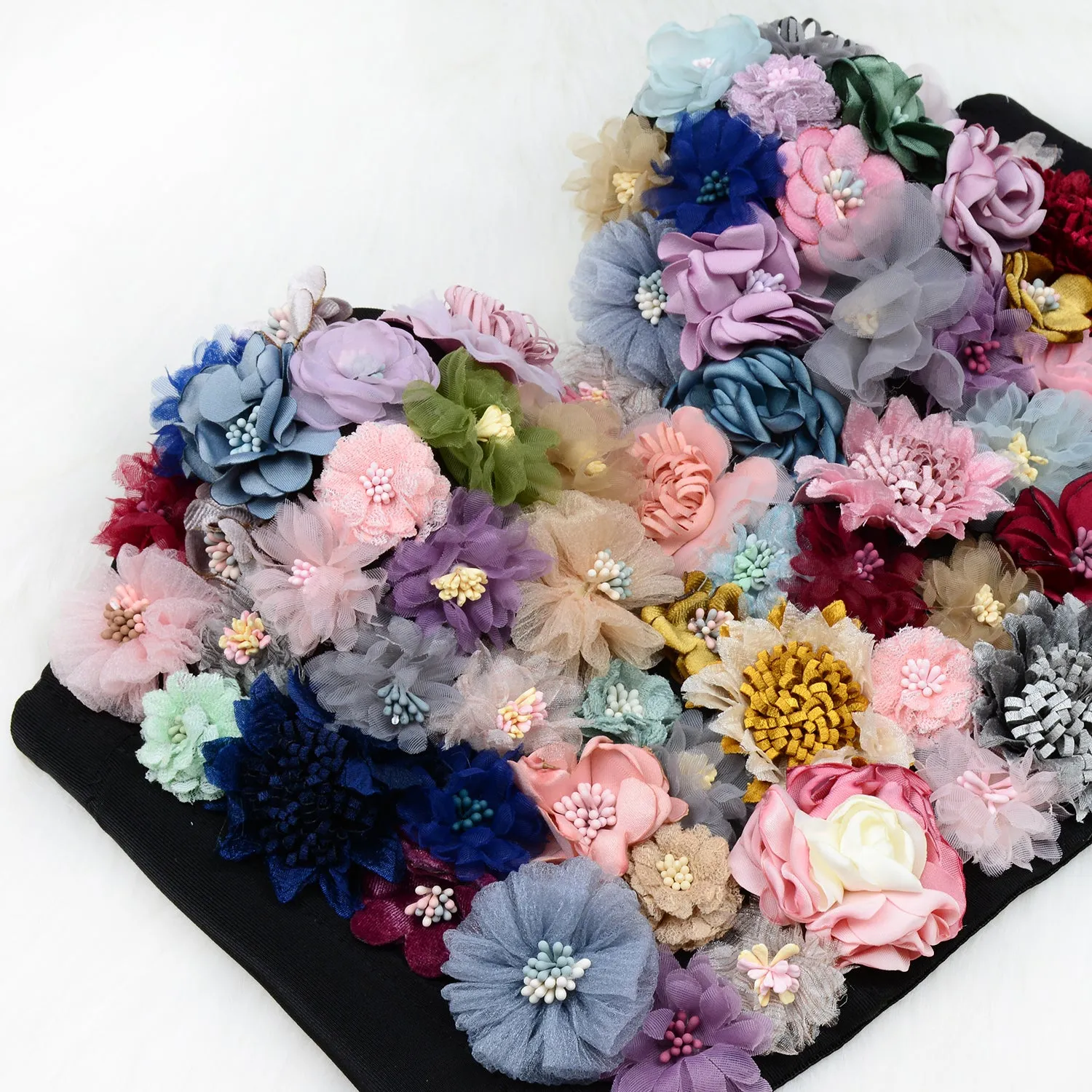 Women's 3D Floral Bustier Crop Top Wedding Bra