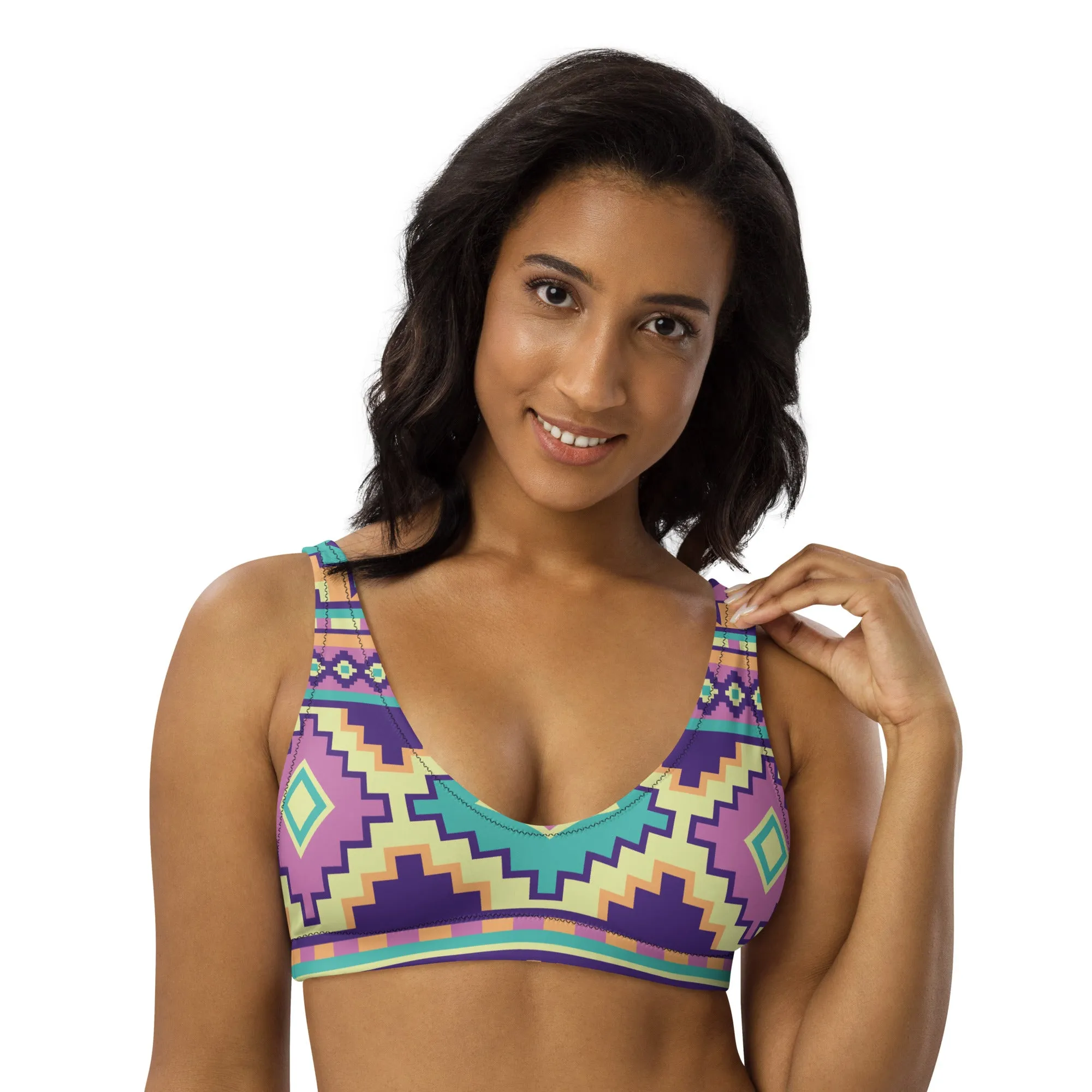Women's Aztec Print Bikini Top
