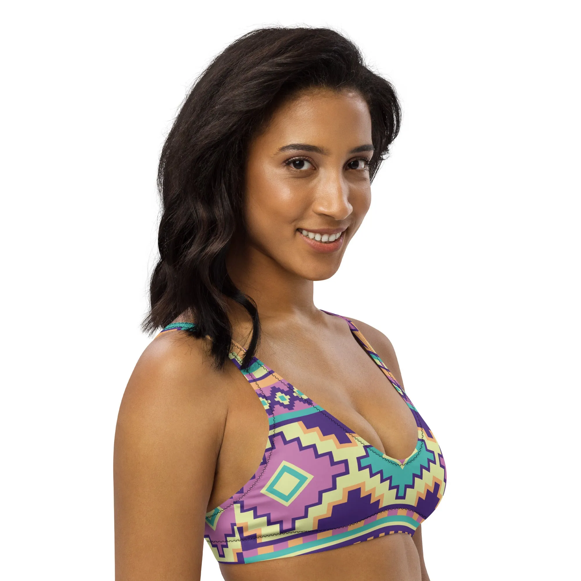 Women's Aztec Print Bikini Top