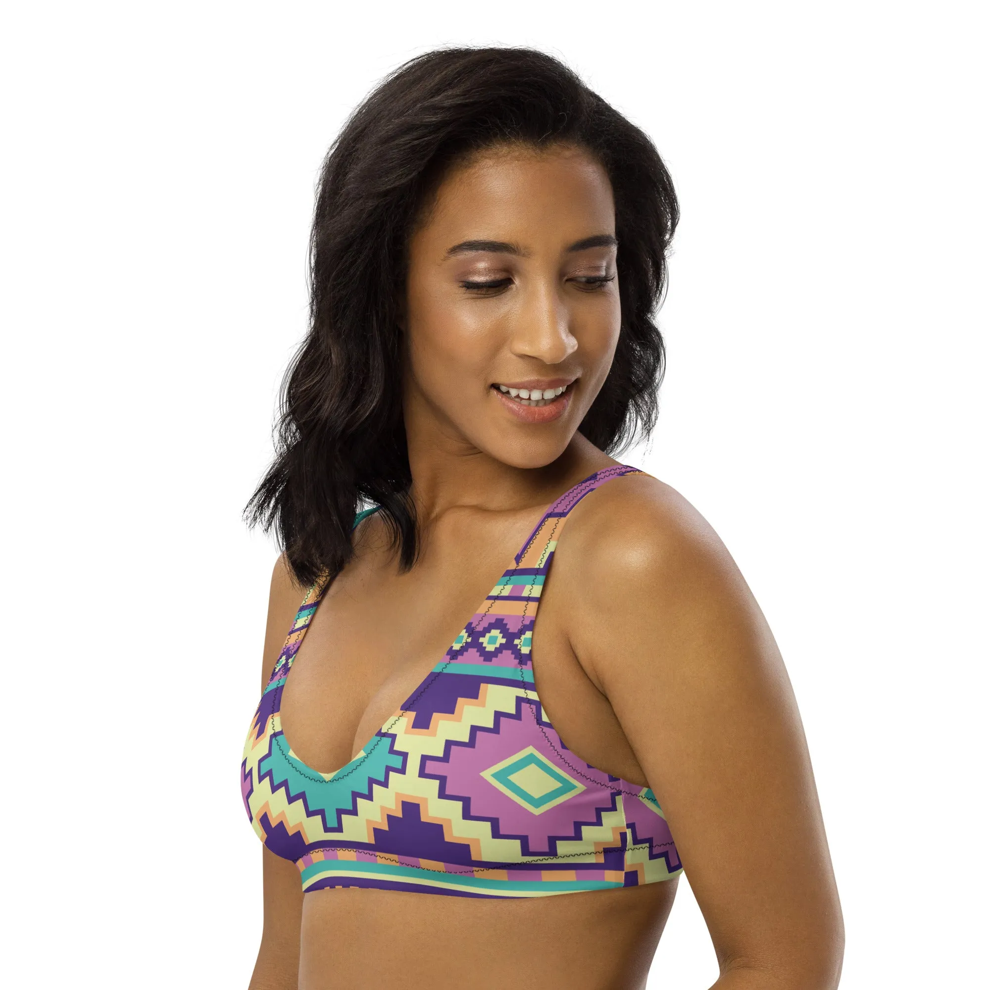Women's Aztec Print Bikini Top