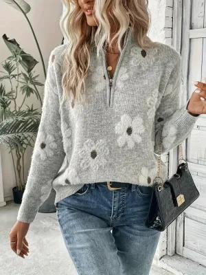 Women's Fiorella Casual Zip-Up Sweater