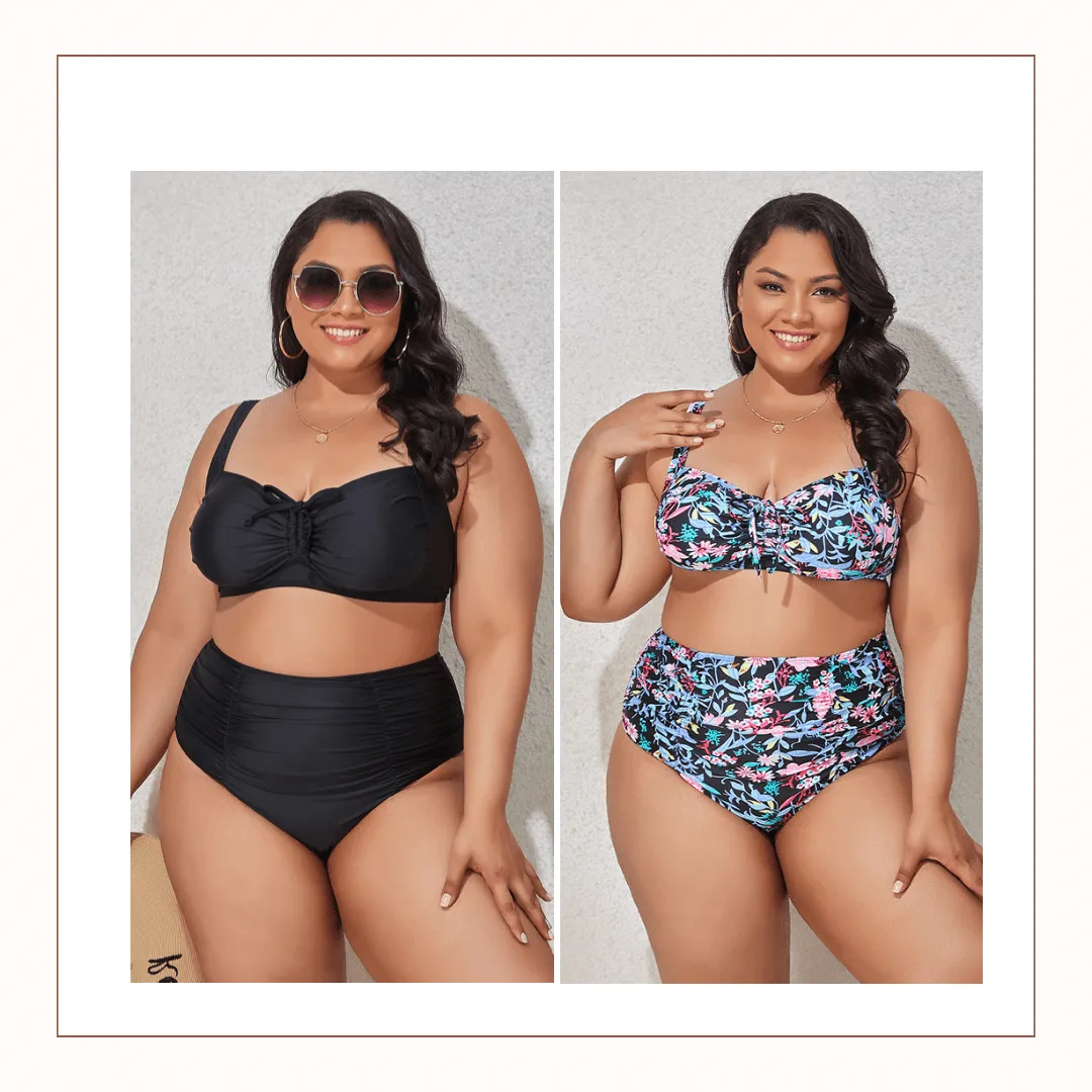 Women's Plus Size Bikini Two Piece Swimwear