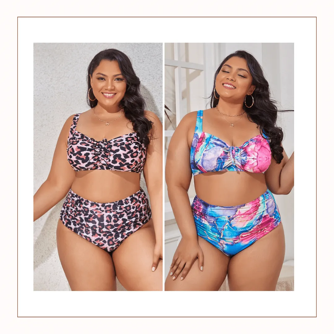 Women's Plus Size Bikini Two Piece Swimwear