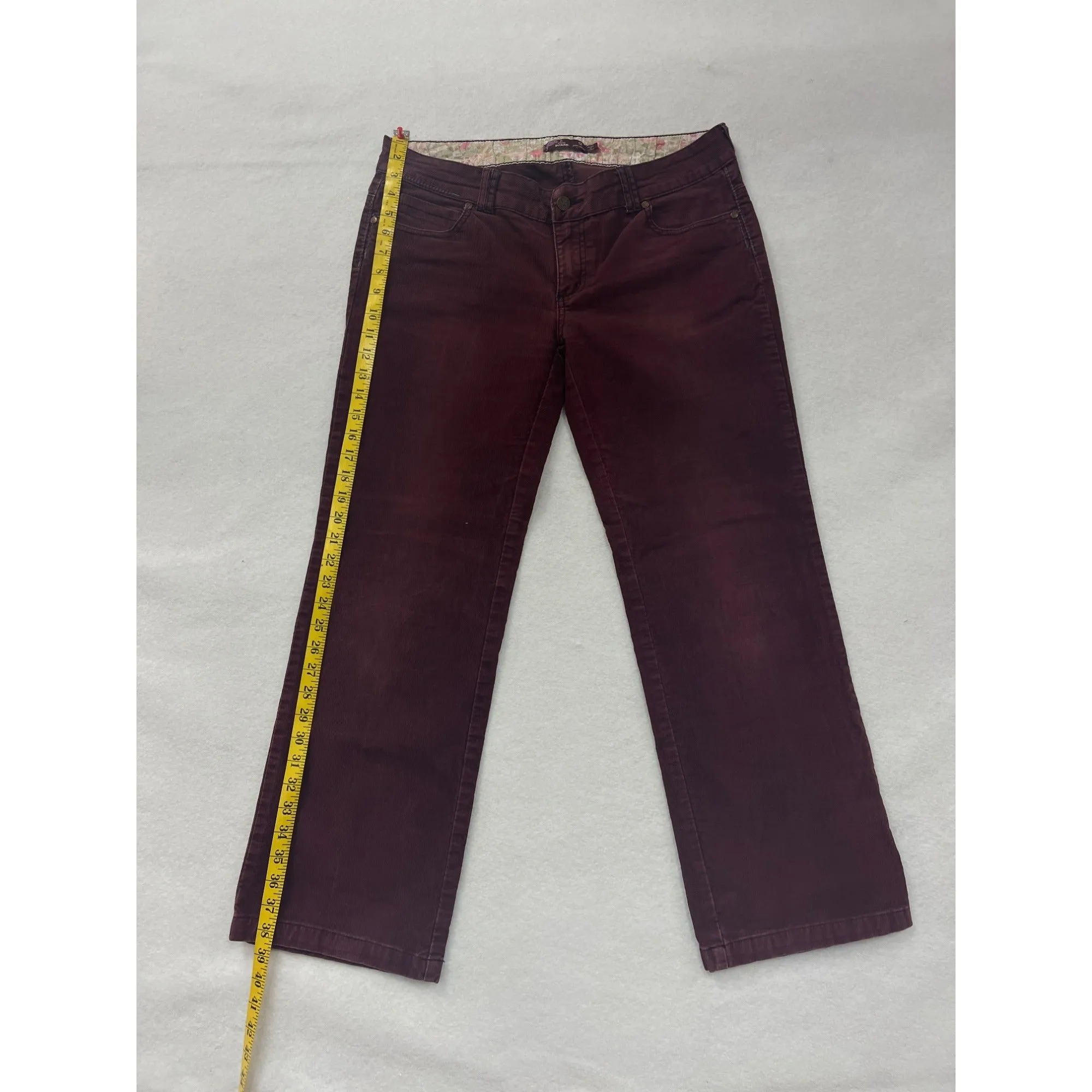 Women’s Prana  Burgundy Corduroy Pants #2950