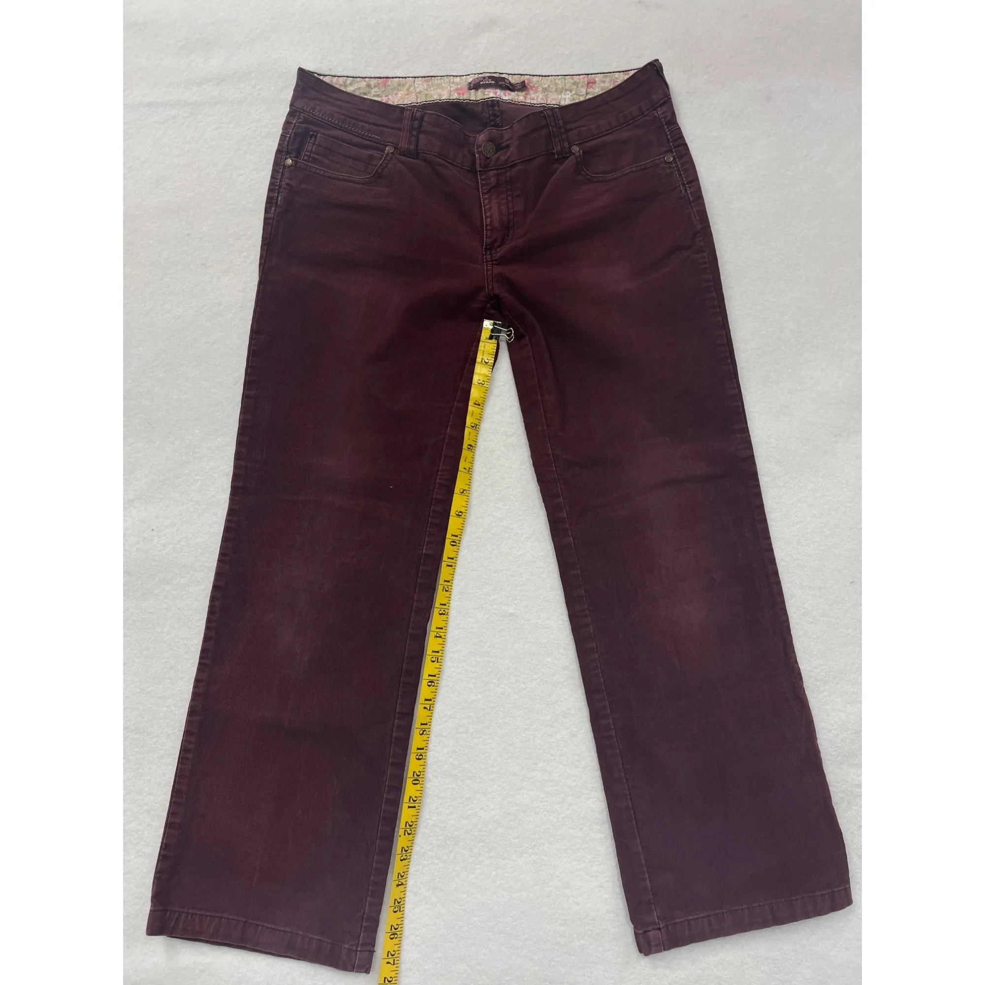 Women’s Prana  Burgundy Corduroy Pants #2950
