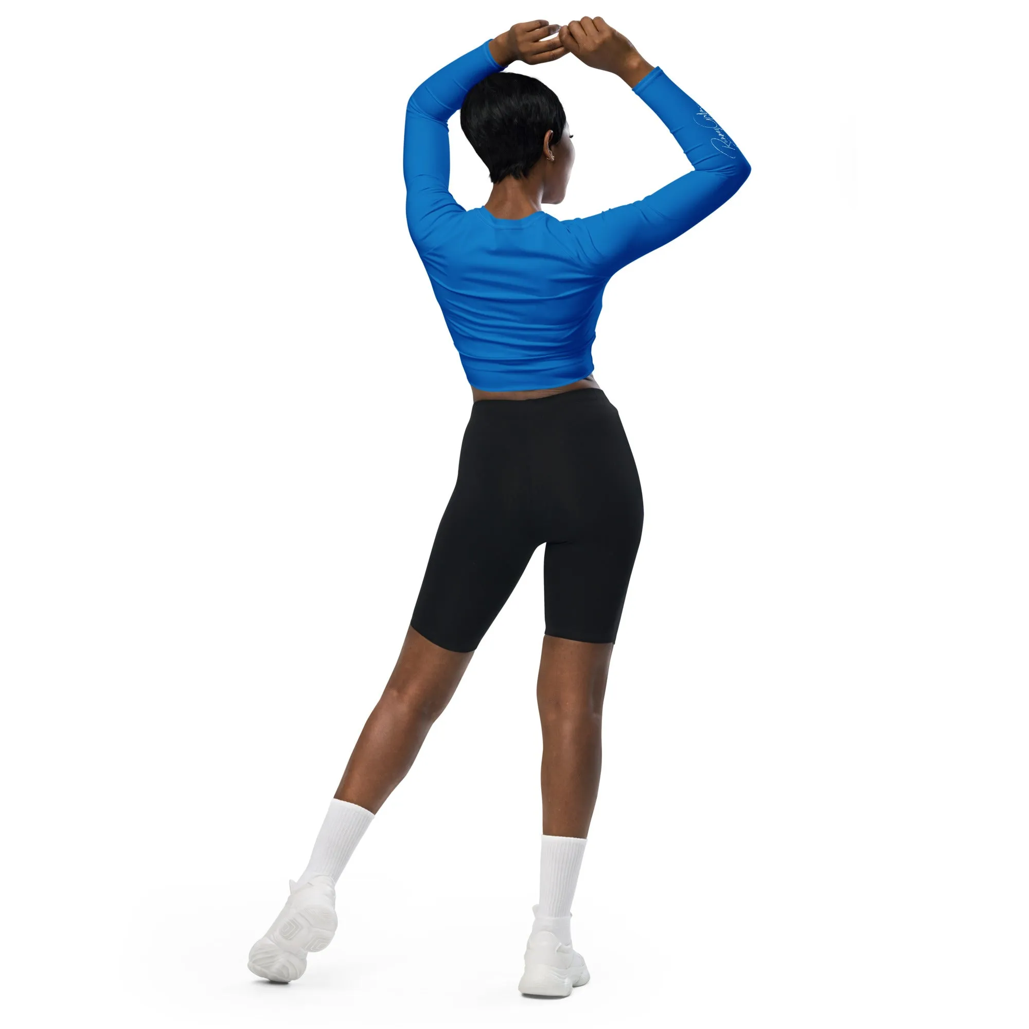 Women's Runway Girlz Crop Top (Blue/White)