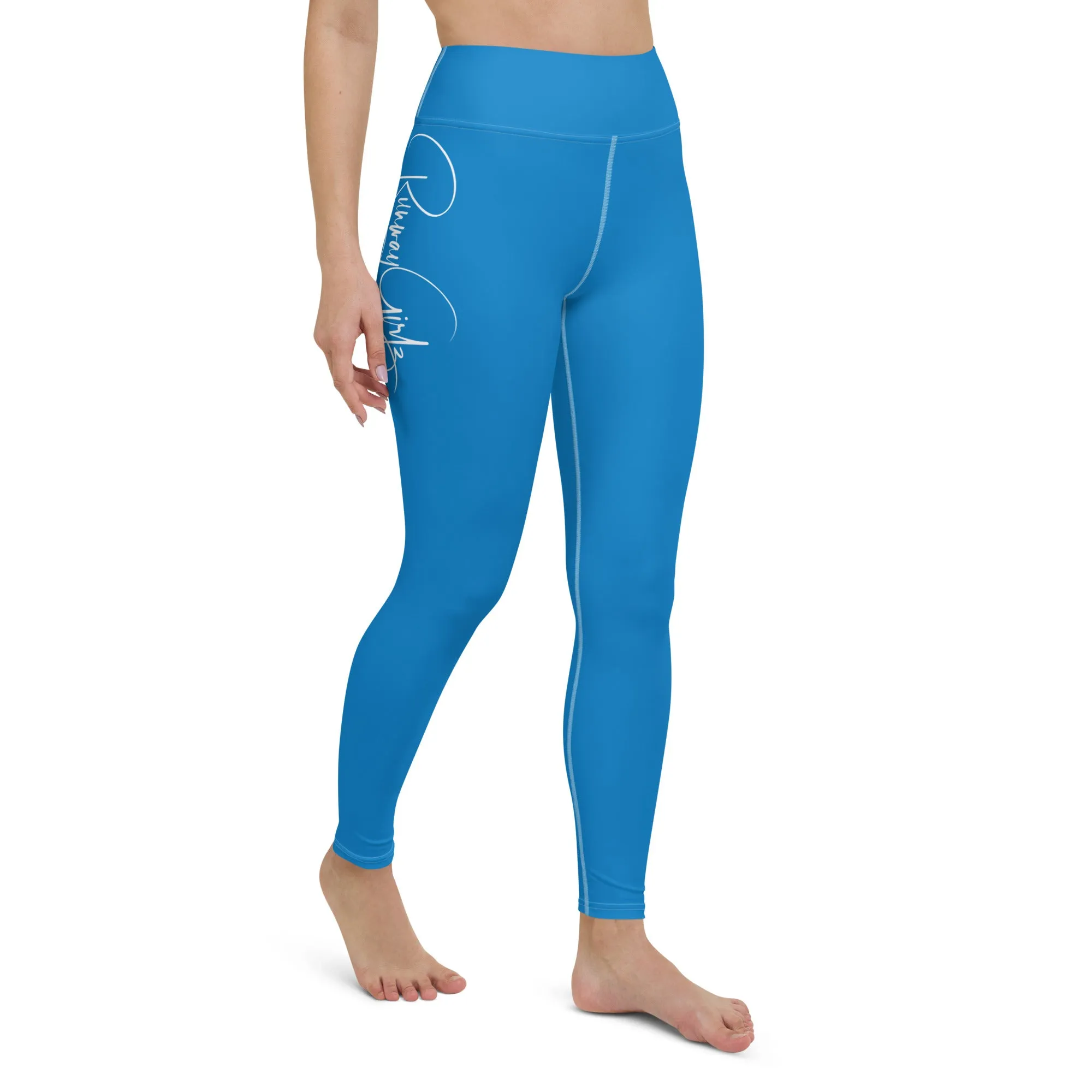 Women's Runway Girlz Yoga Leggings (Blue/White)