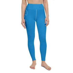 Women's Runway Girlz Yoga Leggings (Blue/White)