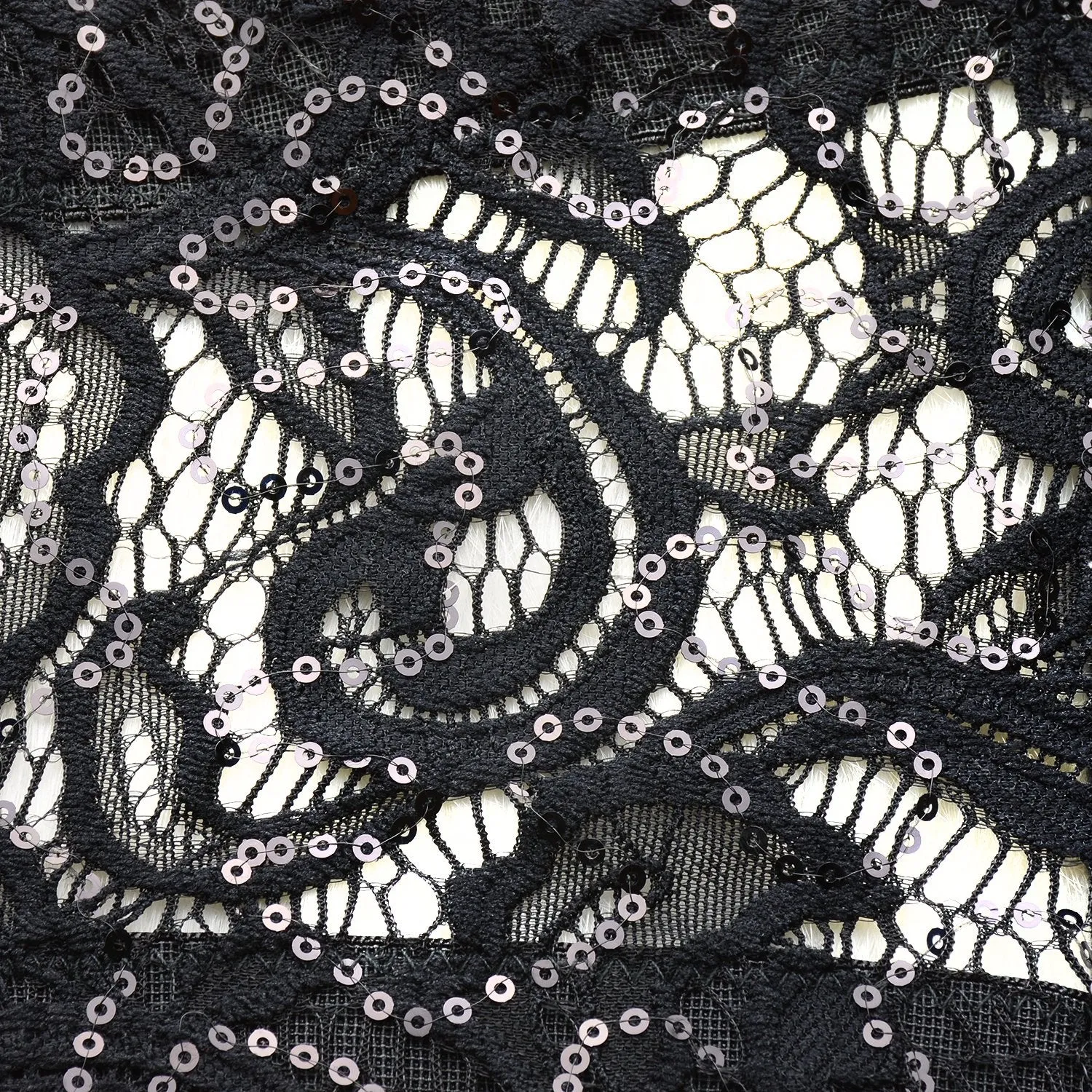 Women's Sequin Lace Bustier Crop Top Sexy Mesh Corset Vest Black