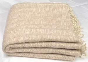 WOOL BLEND HANDLOOM BLANKET 110X260CM