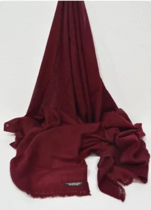 WOOL N CASHMERE BLEND SOFT SHAWLS 76X200CM