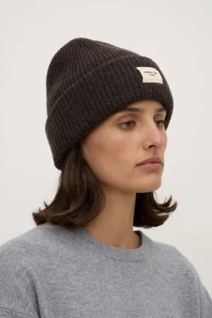 Wool Rib Beanie - Ganache