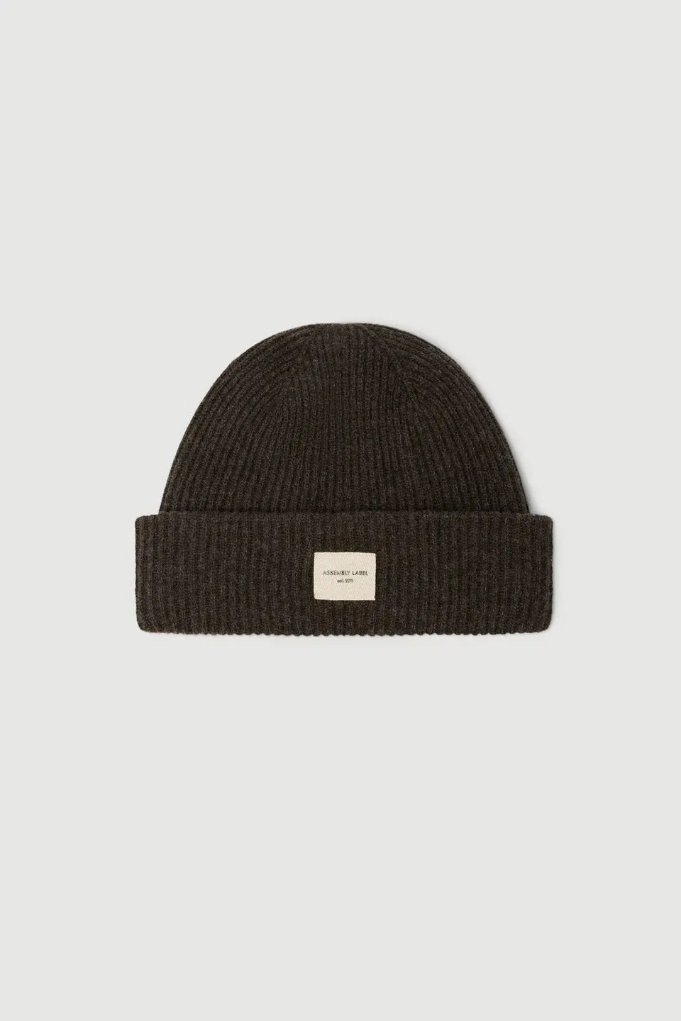 Wool Rib Beanie - Ganache