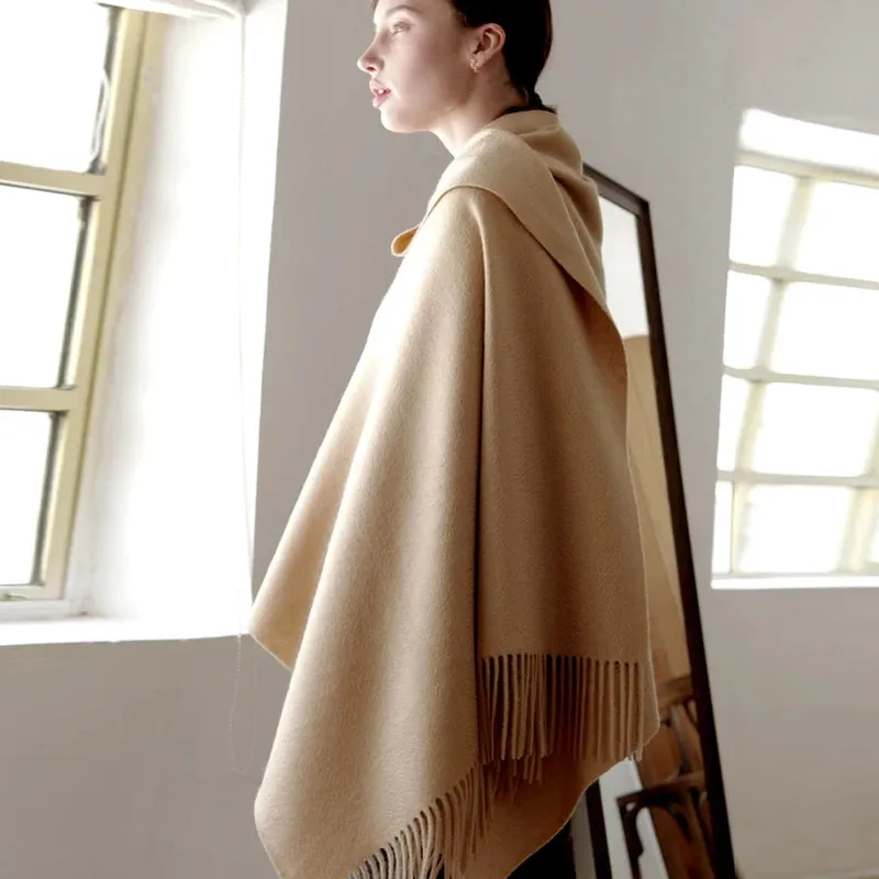 Wool Winter Scarf Women Fashion Shawl Adult Solid Scarves Luxury Autumn Shawls and Wraps  Poncho Scarfs for Ladies Unisex Wrap