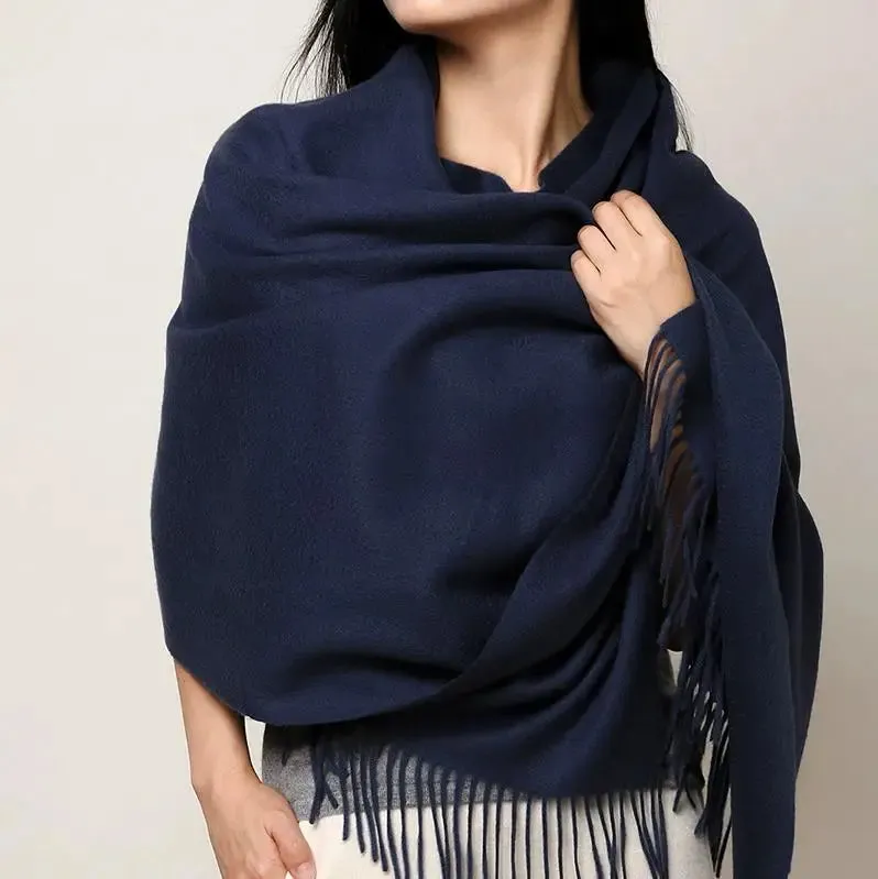 Wool Winter Scarf Women Fashion Shawl Adult Solid Scarves Luxury Autumn Shawls and Wraps  Poncho Scarfs for Ladies Unisex Wrap