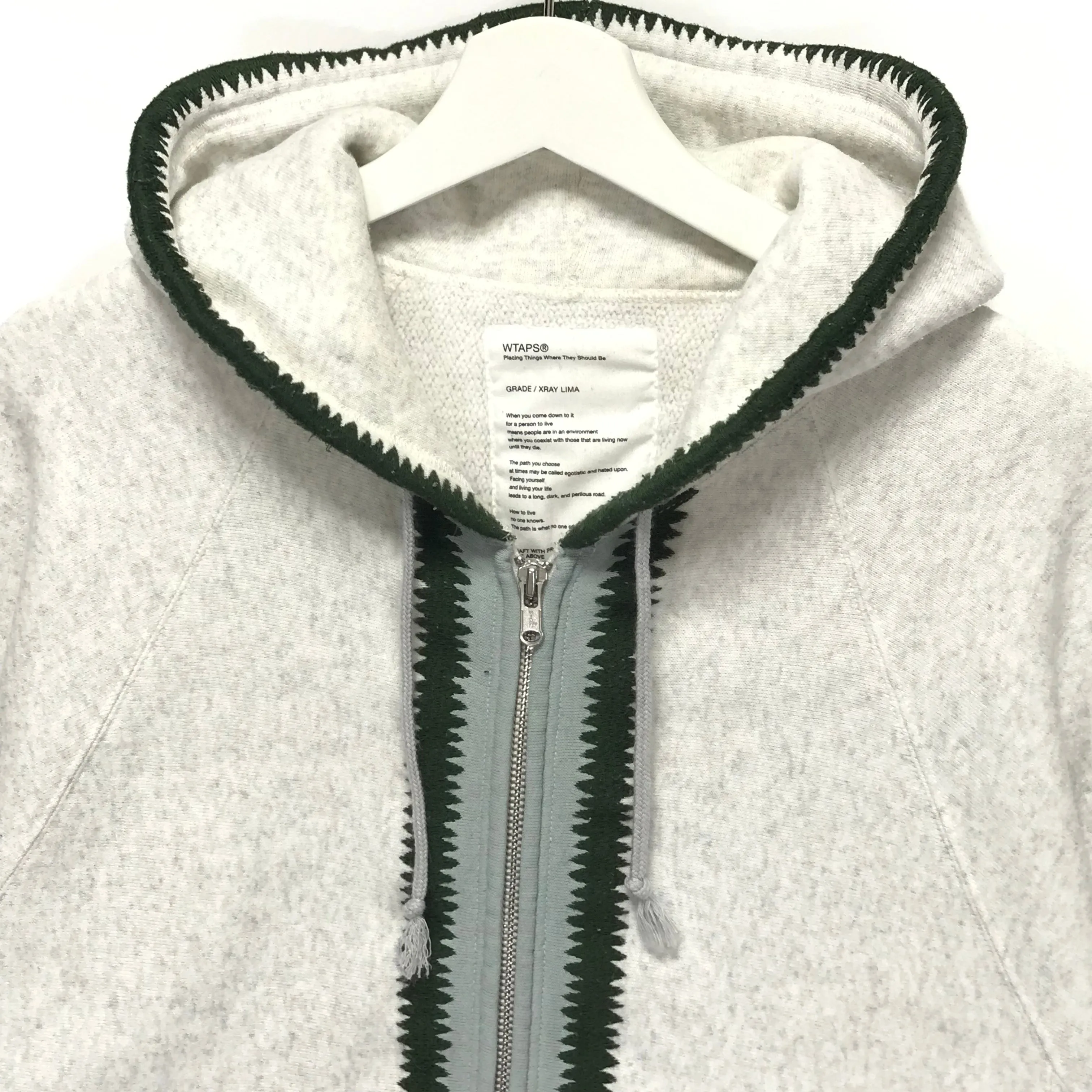 [XL] WTaps 09AW Hellweek Zip Up Hoodie Grey