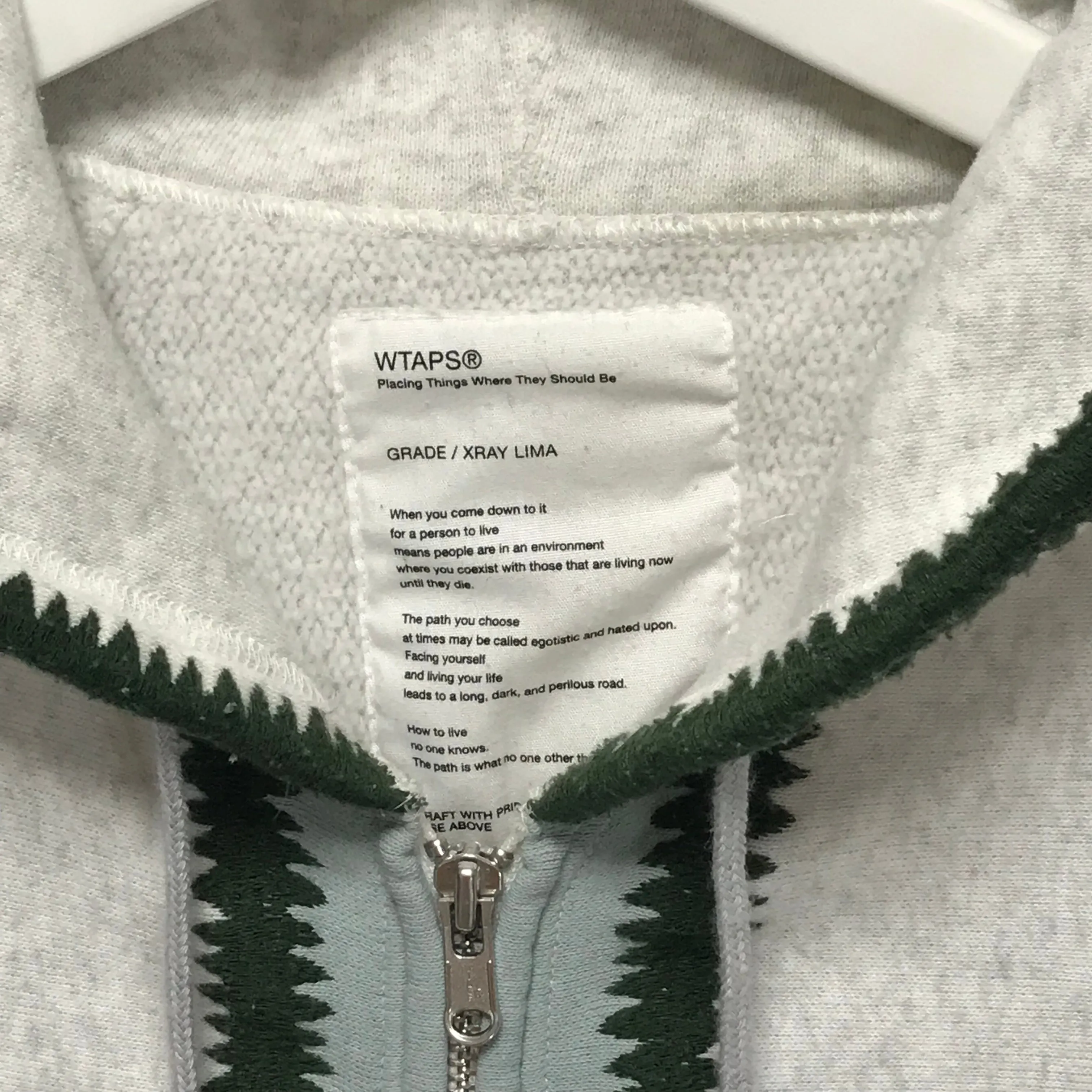 [XL] WTaps 09AW Hellweek Zip Up Hoodie Grey