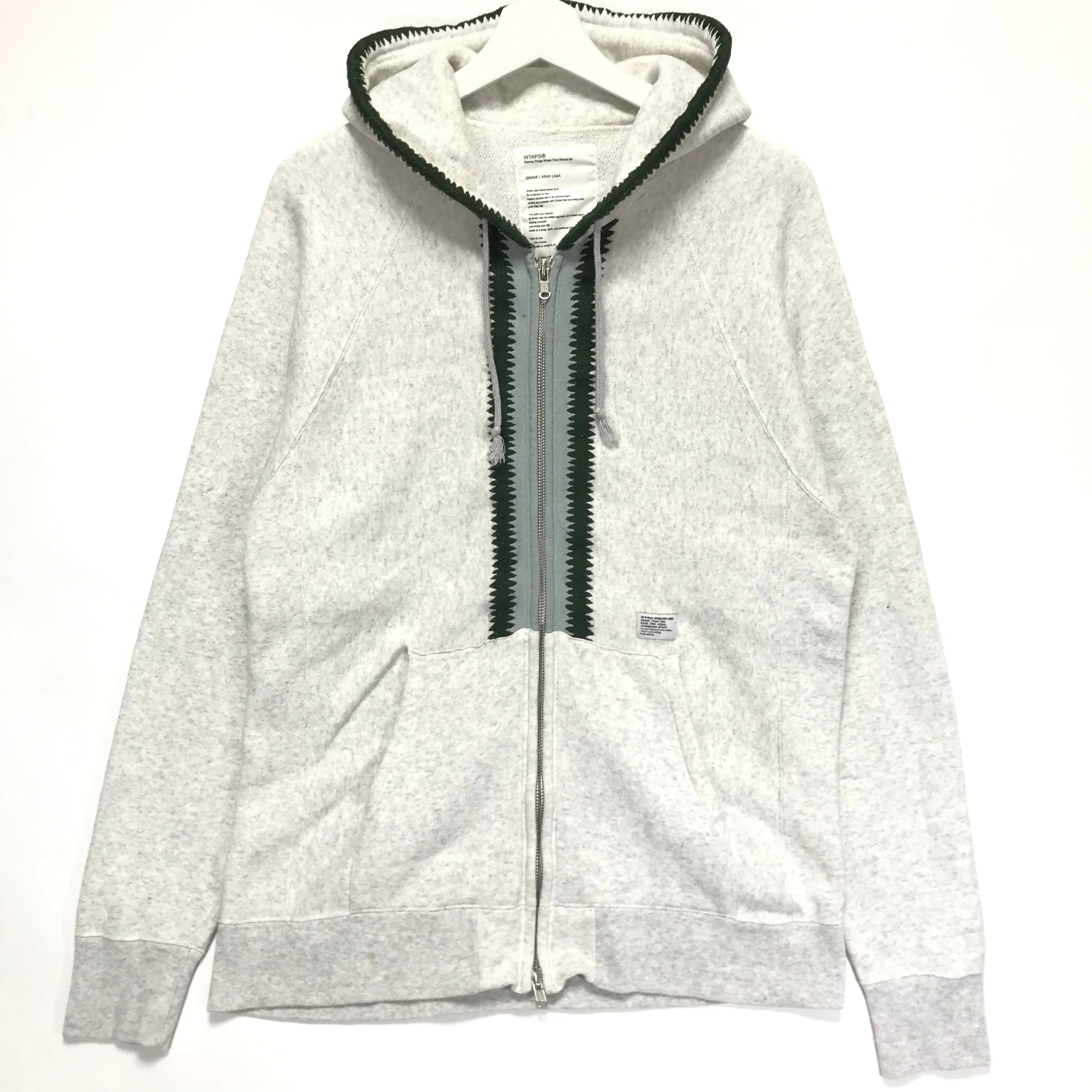 [XL] WTaps 09AW Hellweek Zip Up Hoodie Grey