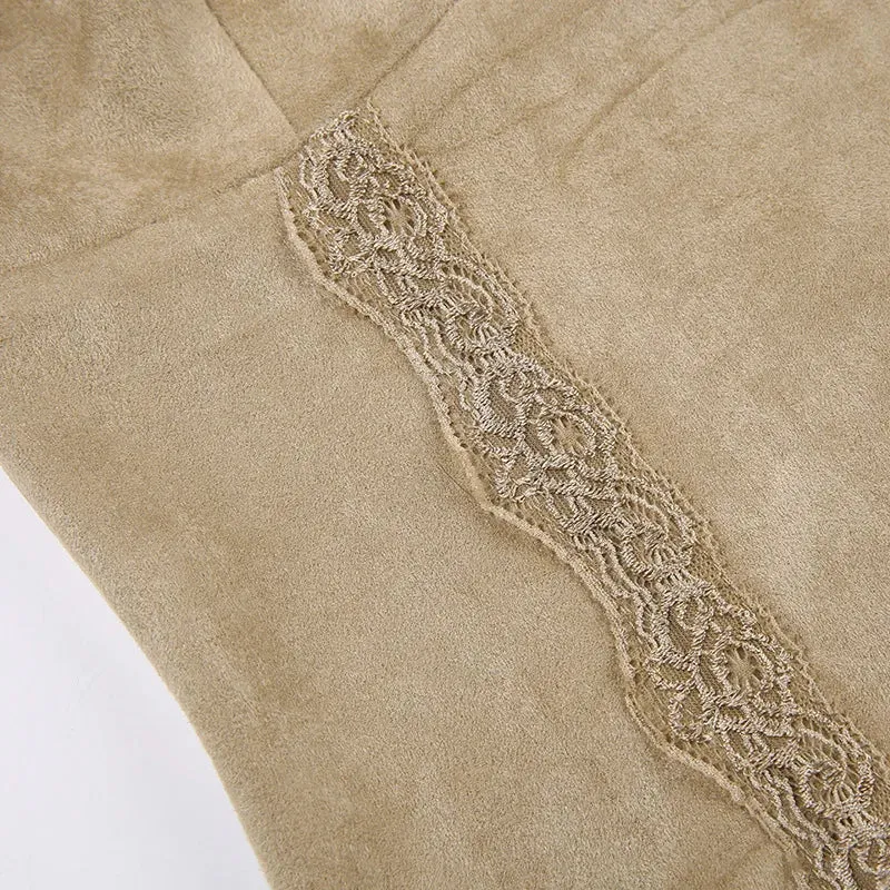 Y2K Lace Trim Mini Vest – Vintage Chic Meets Modern Comfort
