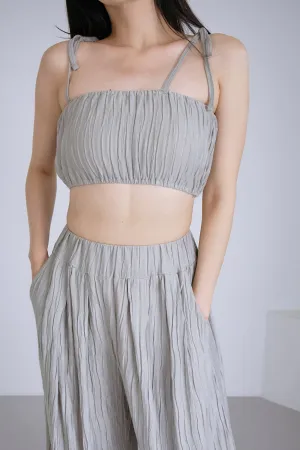 Yena Plisse Crop Cami Top