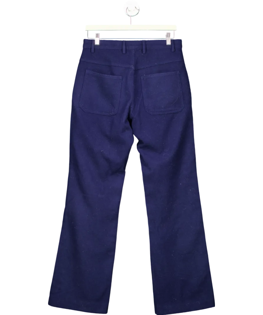 ZARA Blue Wool Blend Trousers W38
