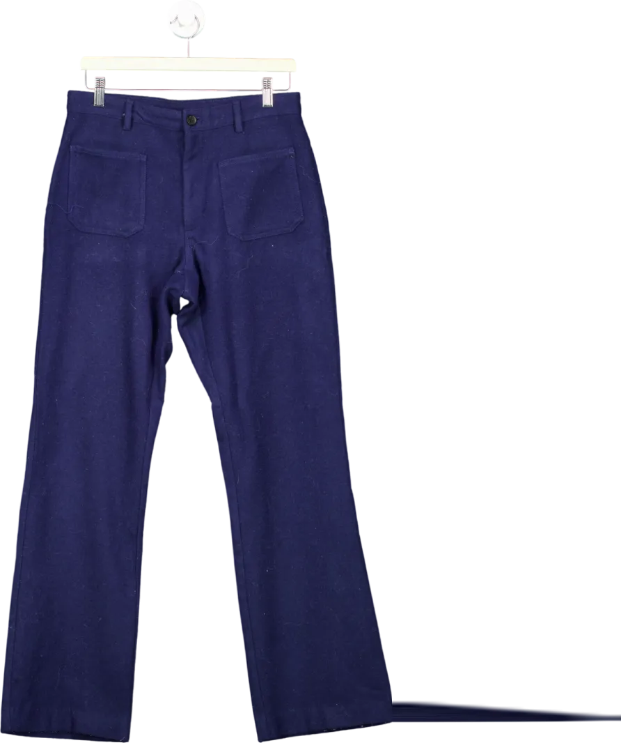 ZARA Blue Wool Blend Trousers W38