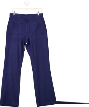 ZARA Blue Wool Blend Trousers W38