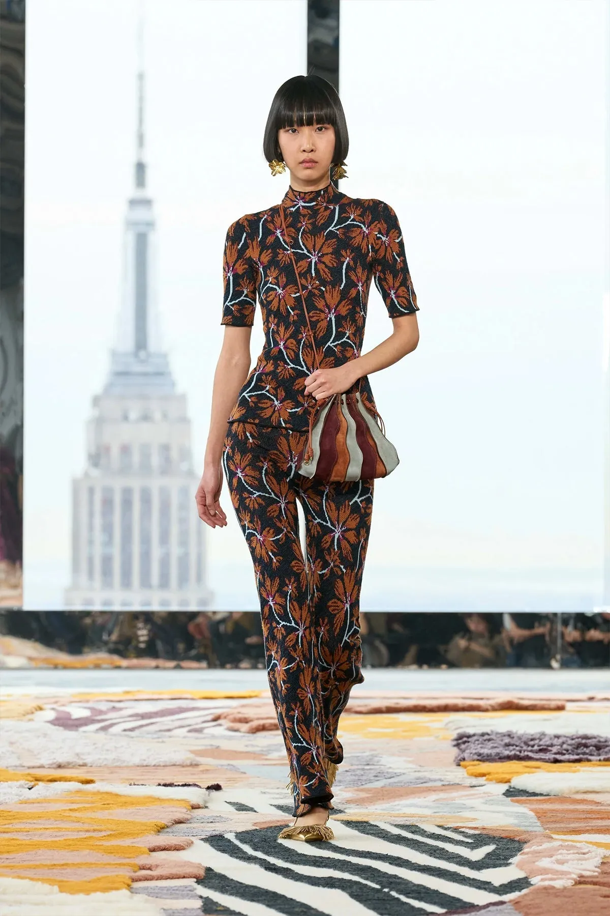 Zena Jacquard Pants in Bellflower